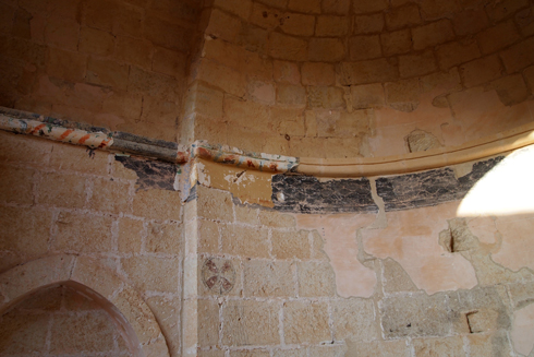 Restos de Frescos que decoraban el Presbiterio