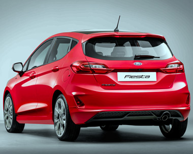Vista posterior del nuevo Ford Fiesta Vista posterior del nuevo Ford Fiesta