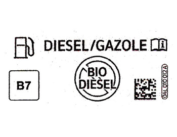 Prototipo de etiqueta para vehículos provistos de motor diésel Prototipo de etiqueta para vehículos provistos de motor diésel