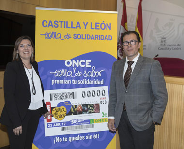 Presentación cupón de la ONCE con el sello Tierra de Sabor