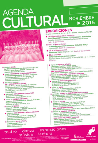 Agenda Cultural noviembre