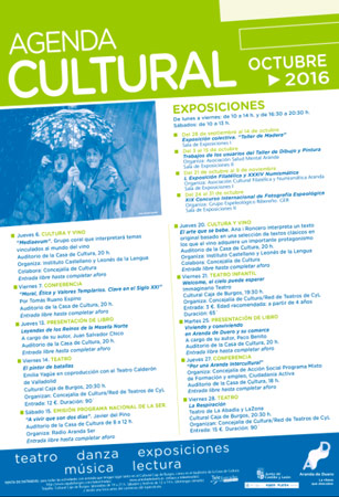 Agenda Cultural de octubre en Aranda de Duero