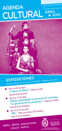 Agenda Cultural abril 2013