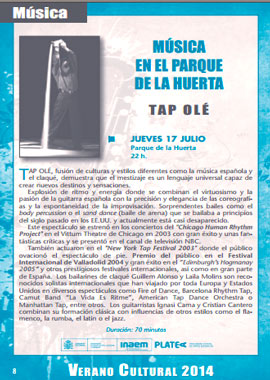 Música en el Parque de la Huerta "Tap Olé" Música en el Parque de la Huerta "Tap Olé"
