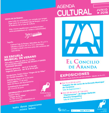 Agenda Cultural de Junio Agenda Cultural de junio 2016