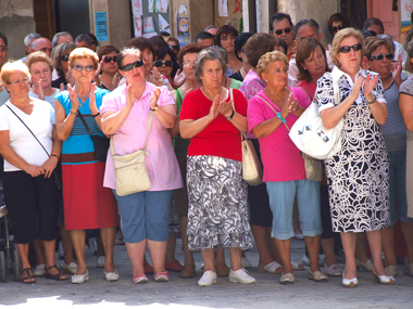 La población de Aranda de Duero rindiendo homenaje a Abraham