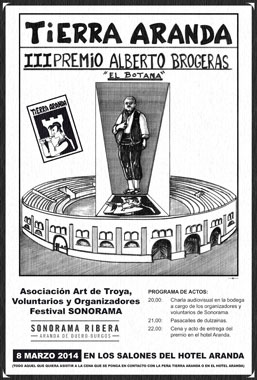 Cartel III Premio Alberto Brojeras Luján "Botana"
