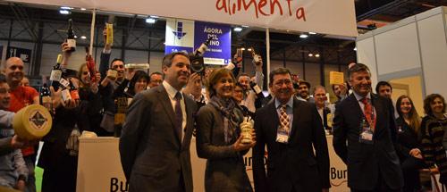 García Tejerina y empresarios de Burgos Alimenta burgosalimenta5001 Burgos Alimenta en la jornada inaugural del XXX Salón de Gourmets