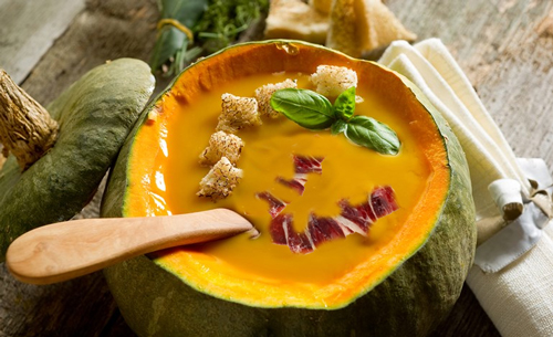 Crema de calabaza y curry