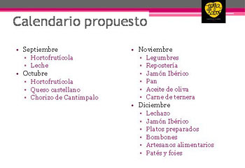 Calendario de Monográficos Calendario de Monográficos