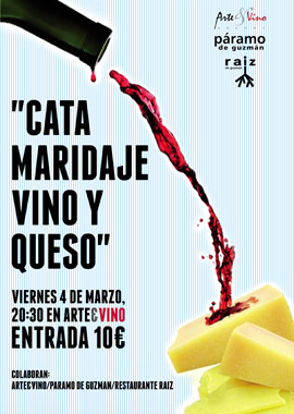 Cartel vino & queso