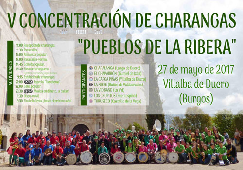 Cartel anunciador de la concentración de Charangas el próximo sábado en Villalba