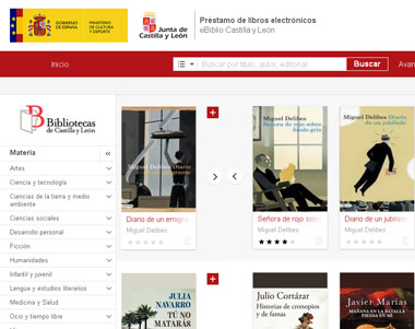 Servicio virtual eBiblio Castilla y León 