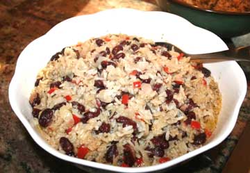 Congri, arroz con judías rojas