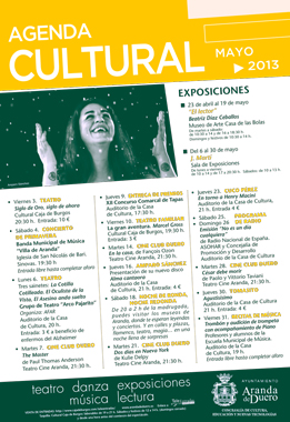 Agenda Cultural mayo 2013