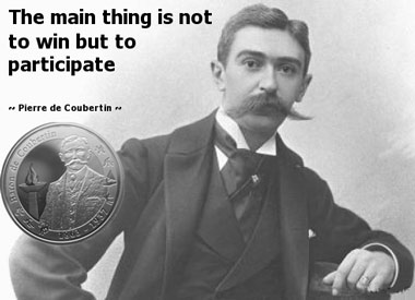 Coubertin Coubertin: "Citius, altius, fortius"