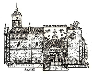 Iglesia de Santa María de Aranda de Duero Ilustración: Pedro Félix García (Vadocondes)