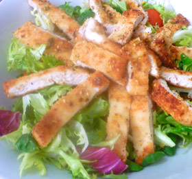 Ensalada templada con pollo