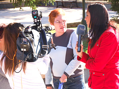 Reportaje en Aranda de Duero de España Directo, RTVE Fotografía: Javier Marqués