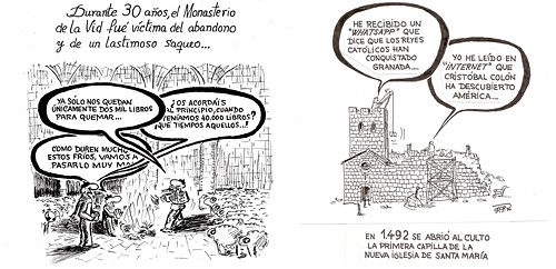 Historia del monasterio de la Vid. Abandonado tras la desamortización de Mendizábal y Construcción de la Iglesia de Santa María Historia del monasterio de la Vid. Abandonado tras la desamortización de Mendizábal y Construcción de la Iglesia de Santa María