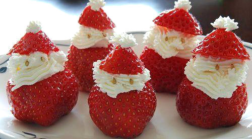 Papá Noel de fresas