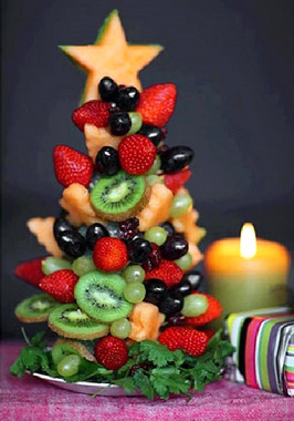 Árbol de Navidad de frutas Árbol de Navidad de frutas