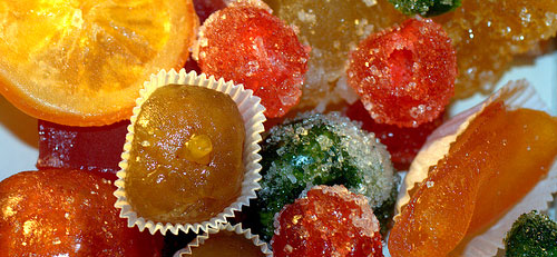 Frutas escarchadas