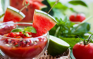 Gazpacho de sandia y tomate