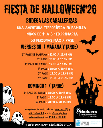 Aranda despliega sus planes más terroríficos para Halloween