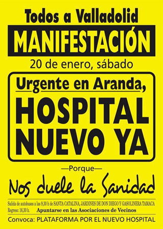 CSIF pide la participación a la manifestación en defensa de la sanidad pública Manifestación en defensa de la sanidad pública