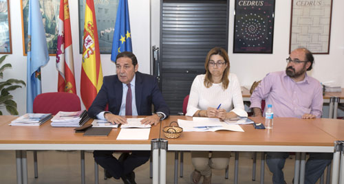 Antonio Mª. Sáez Aguado, Raquel González y Máximo López