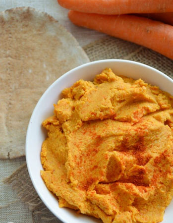 Hummus de zanahoria baby Hummus de zanahoria baby
