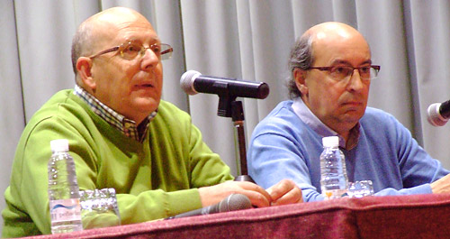 Isabelo Herreros (derecha) durante la conferencia | Fotografía: J. Marqués Isabelo Herreros (derecha) durante la conferencia | Fotografía: J. Marqués