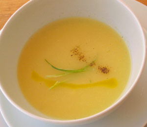 Sopa de puerros al jengibre Sopa de puerros al jengibre