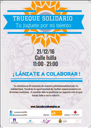 Trueque solidario bajo el lema “Tu juguete por mi talento” Trueque solidario bajo el lema “Tu juguete por mi talento”