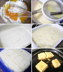 Leche frita elaboración