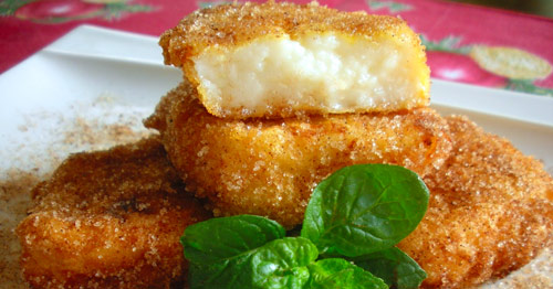 Leche Frita Tostadas de crema, también llamadas leche frita o crema frita
