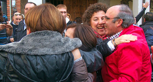 Fotografía: J.Marqués |Celebración frente a la entrada de la Peña del Chilindrón