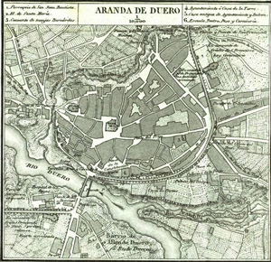 Francisco Coello | Mapa de Aranda de Duero (1868)