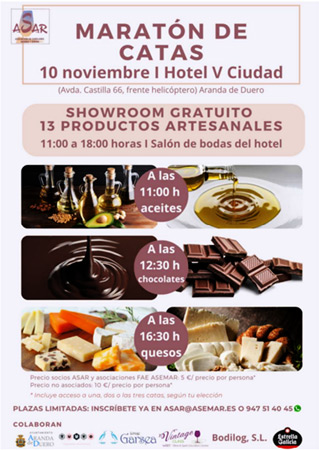 Maratón de Catas ASAR: una experiencia sensorial para descubrir aceites, chocolates y quesos artesanos