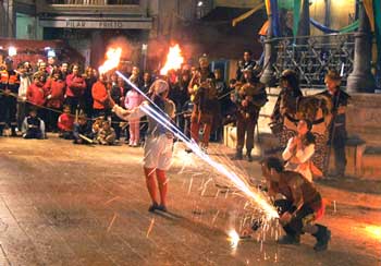 Malabares con fuego