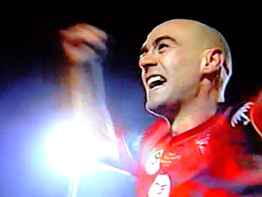 Pablo Infante celebrando el triunfo Pablo Infante. Fotografía: Merche Abad.