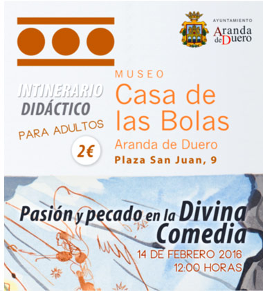 Cartel Casa de las Bolas itinerario Divina Comedia Cartel Casa de las Bolas itinerario Divina Comedia