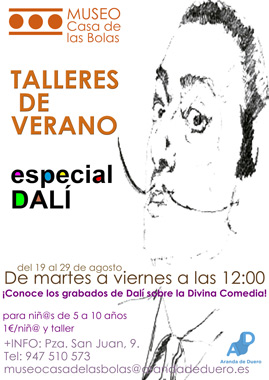 Cartel de los Talleres de Verano especial Dalí