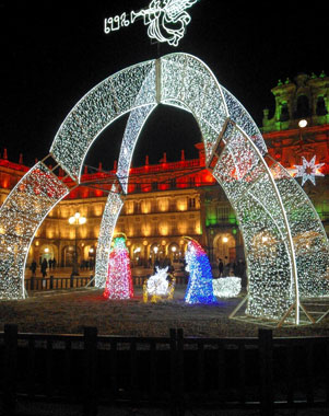 Plaza Mayor de Salamanca en Navidad