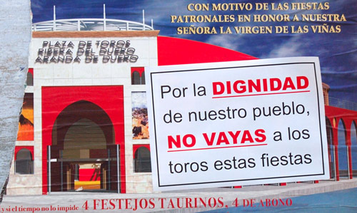 Pegatina en contra de la asistencia a los festejos taurinos Pegatina en contra de la asistencia a los festejos taurinos