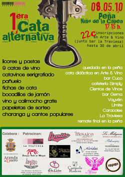 Cartel de la "Primera Cata Alternativa"