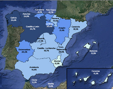 Mapa densidad mayores 2017 Mapa densidad mayores 2017