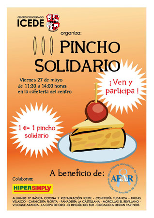 Pincho Solidario ICEDE a beneficio de AFAR Aranda