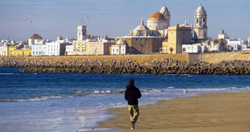 Playa catedral en Cádiz